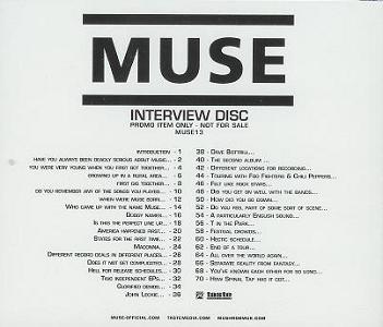 British Interview Disc promo CD (back)
